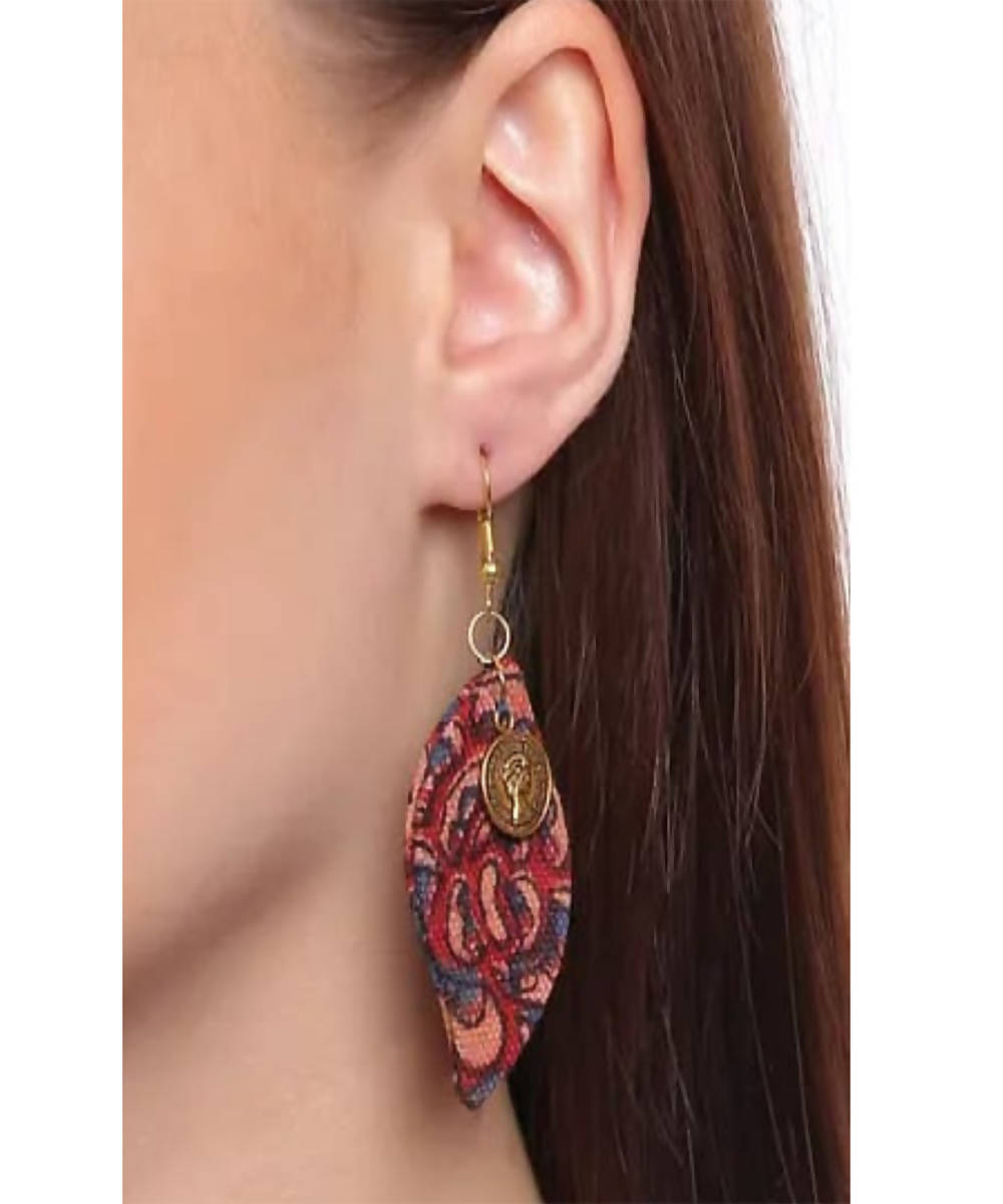 Paisley rosette keri shaped earrings