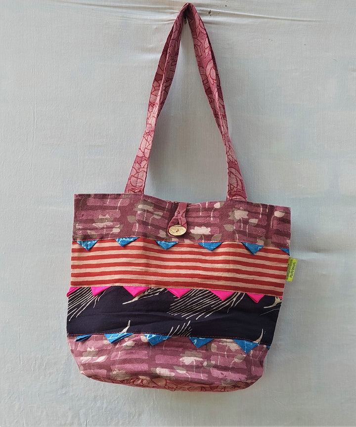 Multi color handmade cotton katta sling bag