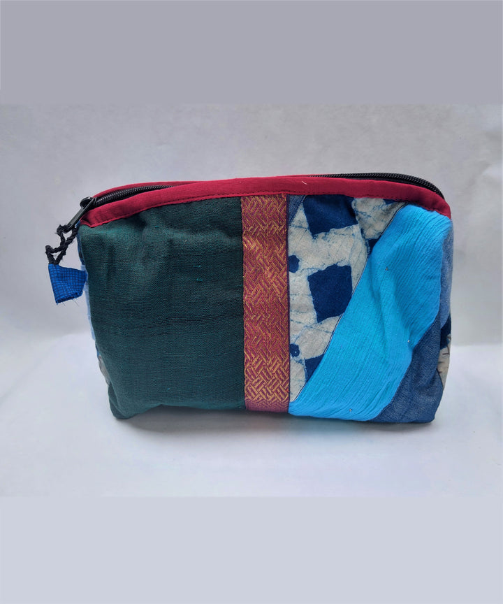 Blue hand crafted cotton katran toilet pouch