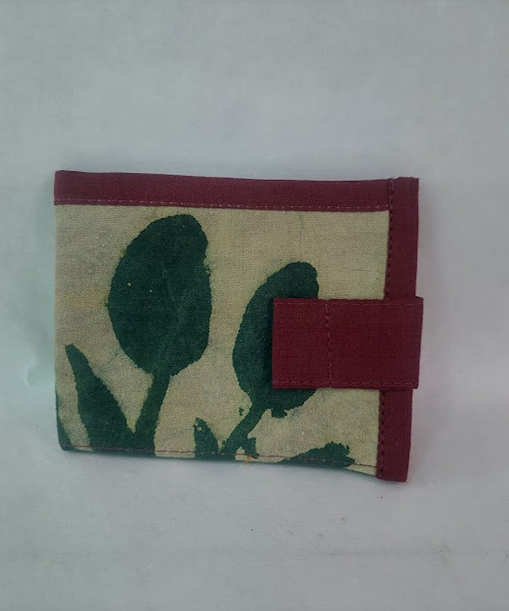 Light green handcrafted cotton wallet