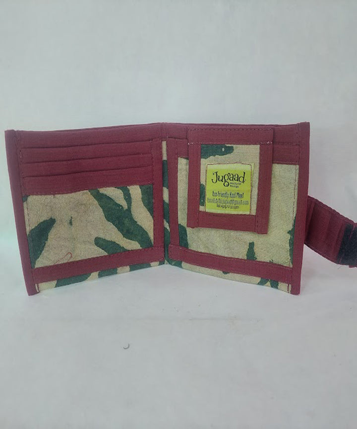 Light green handcrafted cotton wallet