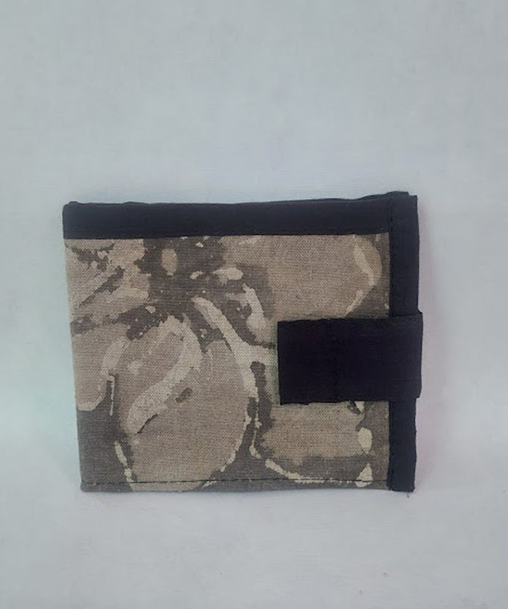 Grey hand crafted cotton wallet