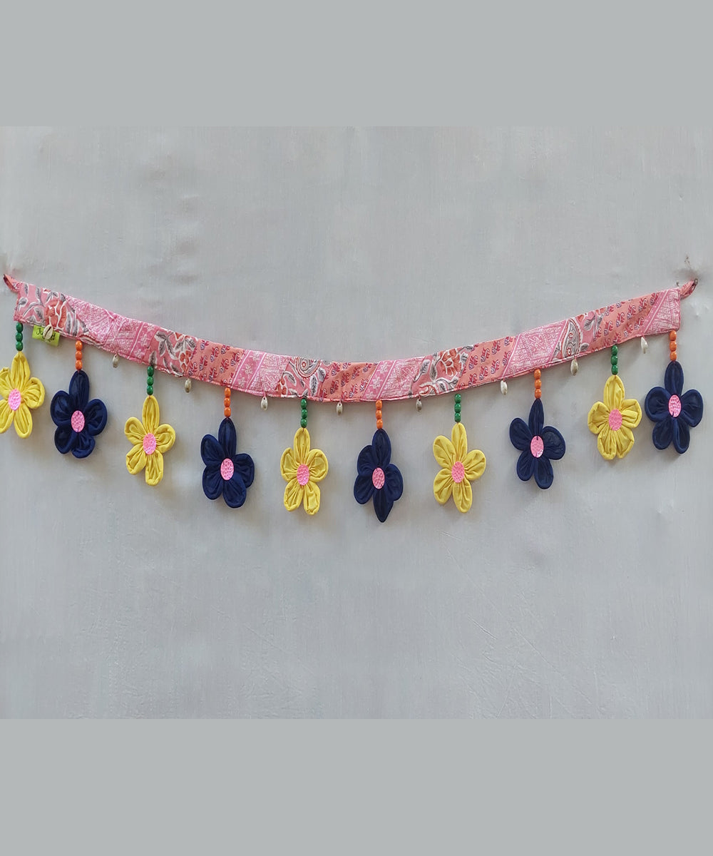 Multicolor handmade cotton silk toran