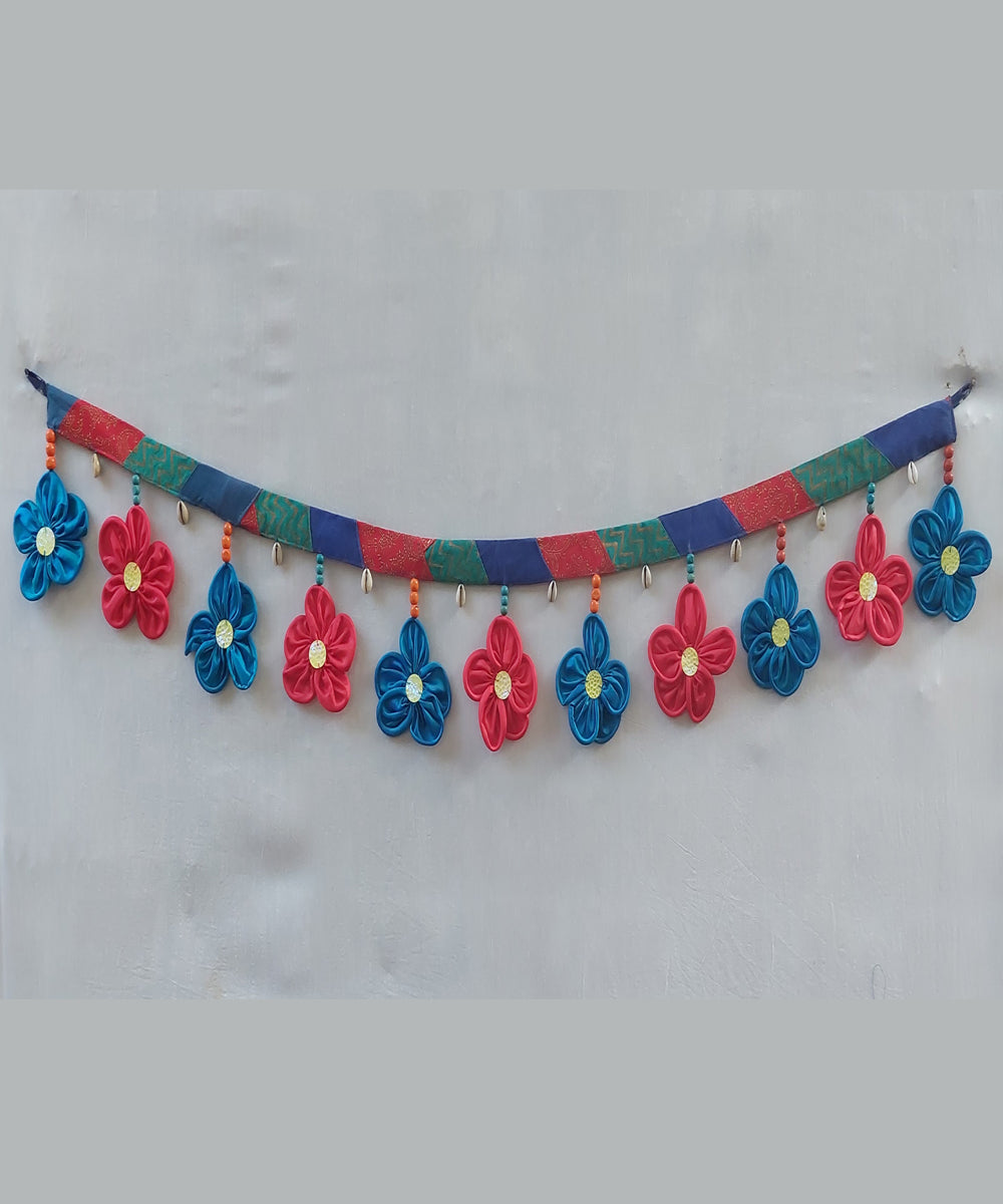 Multi colour handmade cotton silk toran