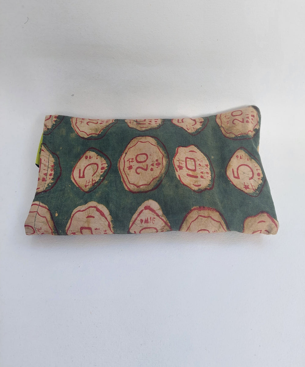 Green pink handcrafted canvas cloth heat pad(small)