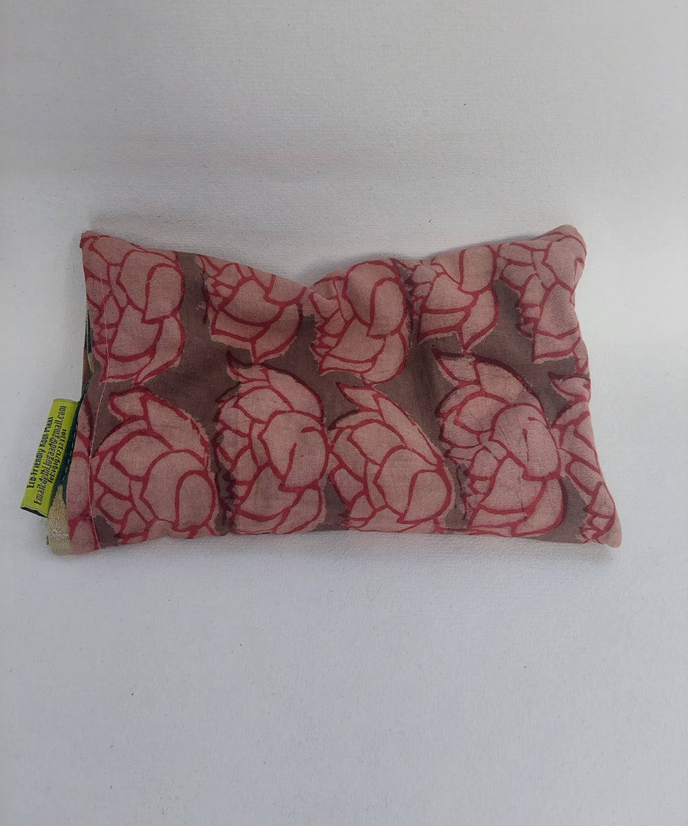 Pink green handcrafted canvas cloth heat pad(small)