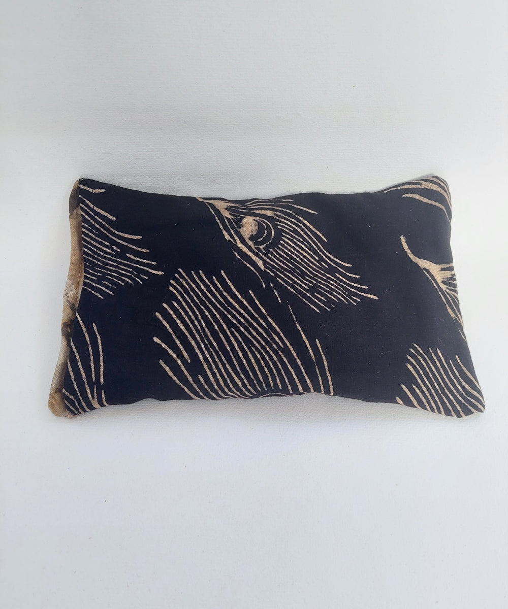 Grey black handcrafted canvas cloth heat pad(small)