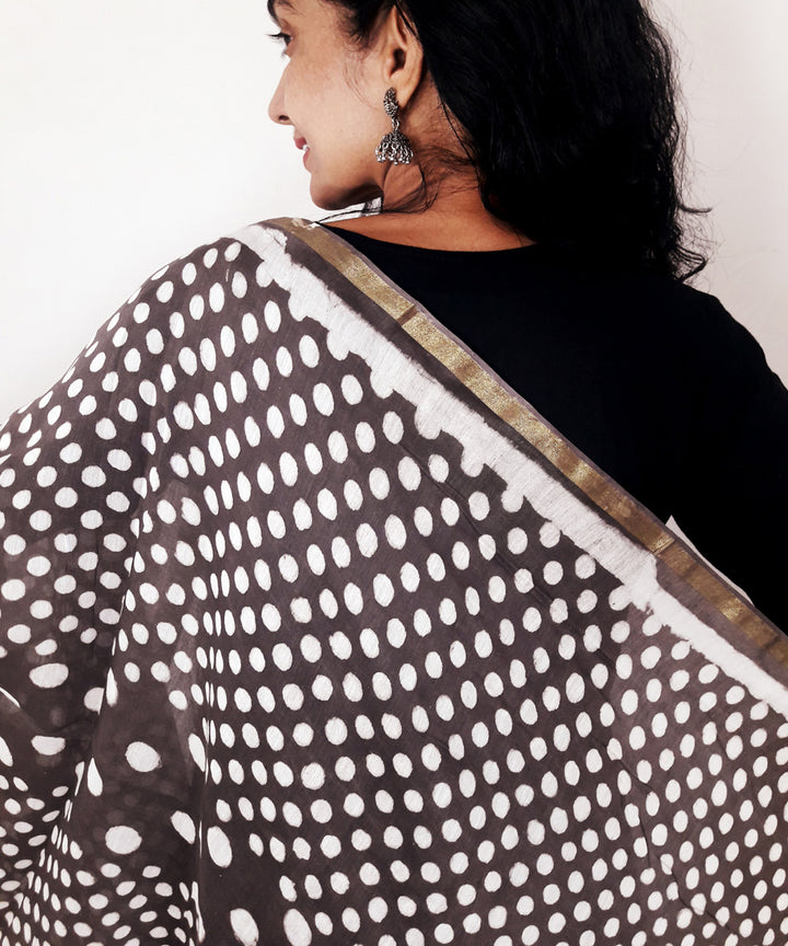Kashish print handblock printed chanderi silk dupatta