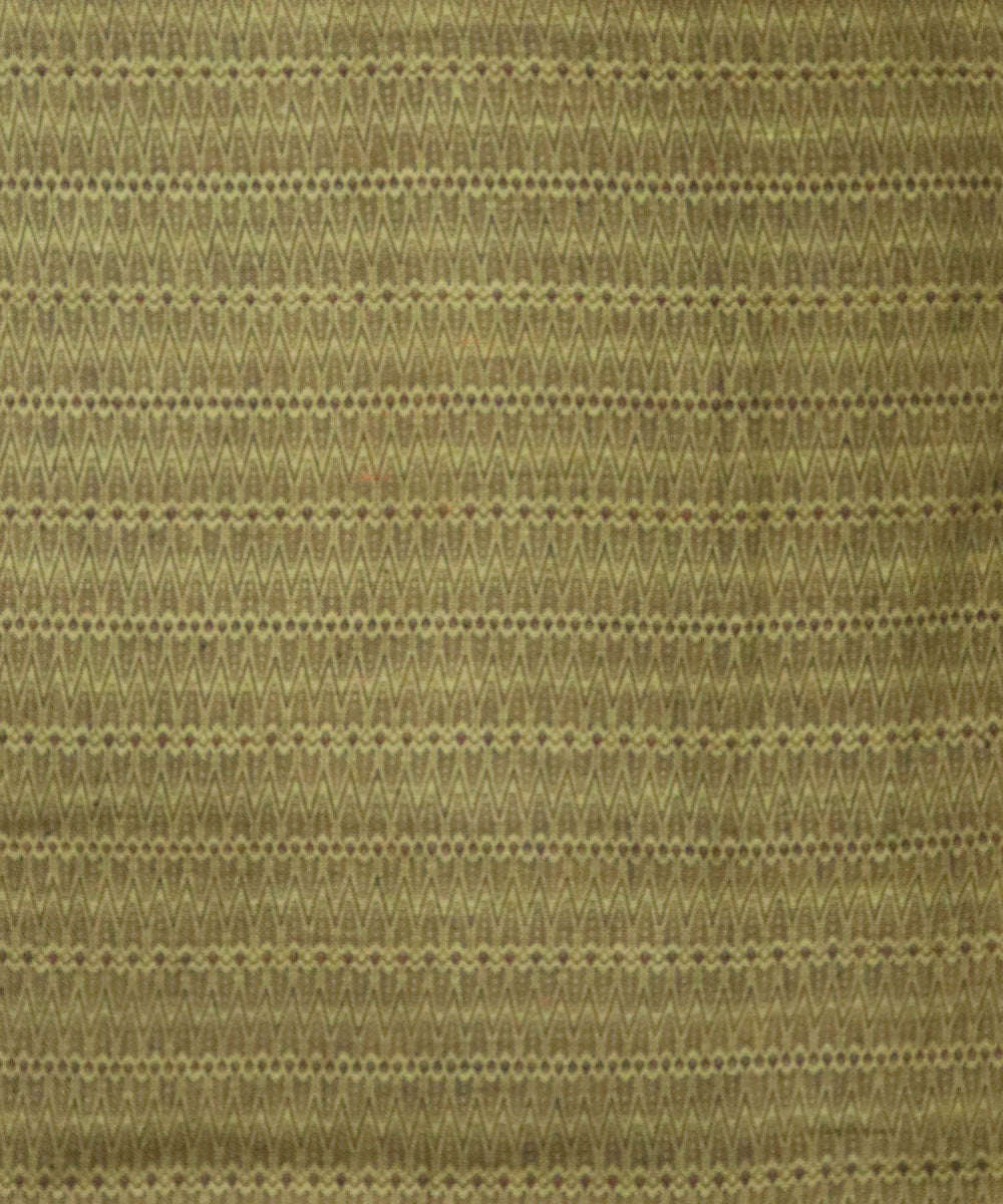 Brown yellow eri silk handwoven assam saree