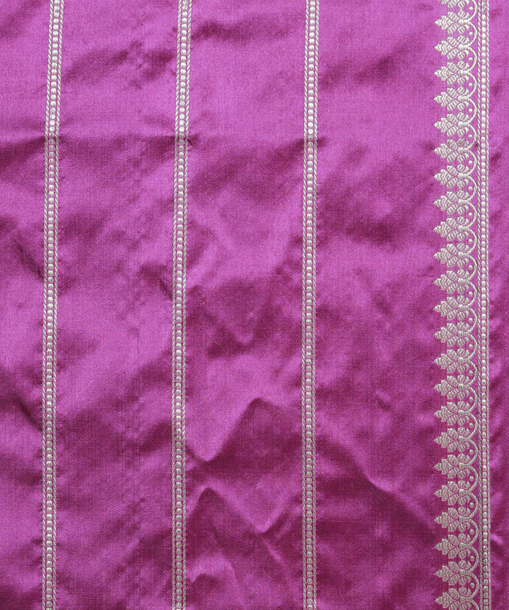 Purple magenta silk handloom banarasi saree