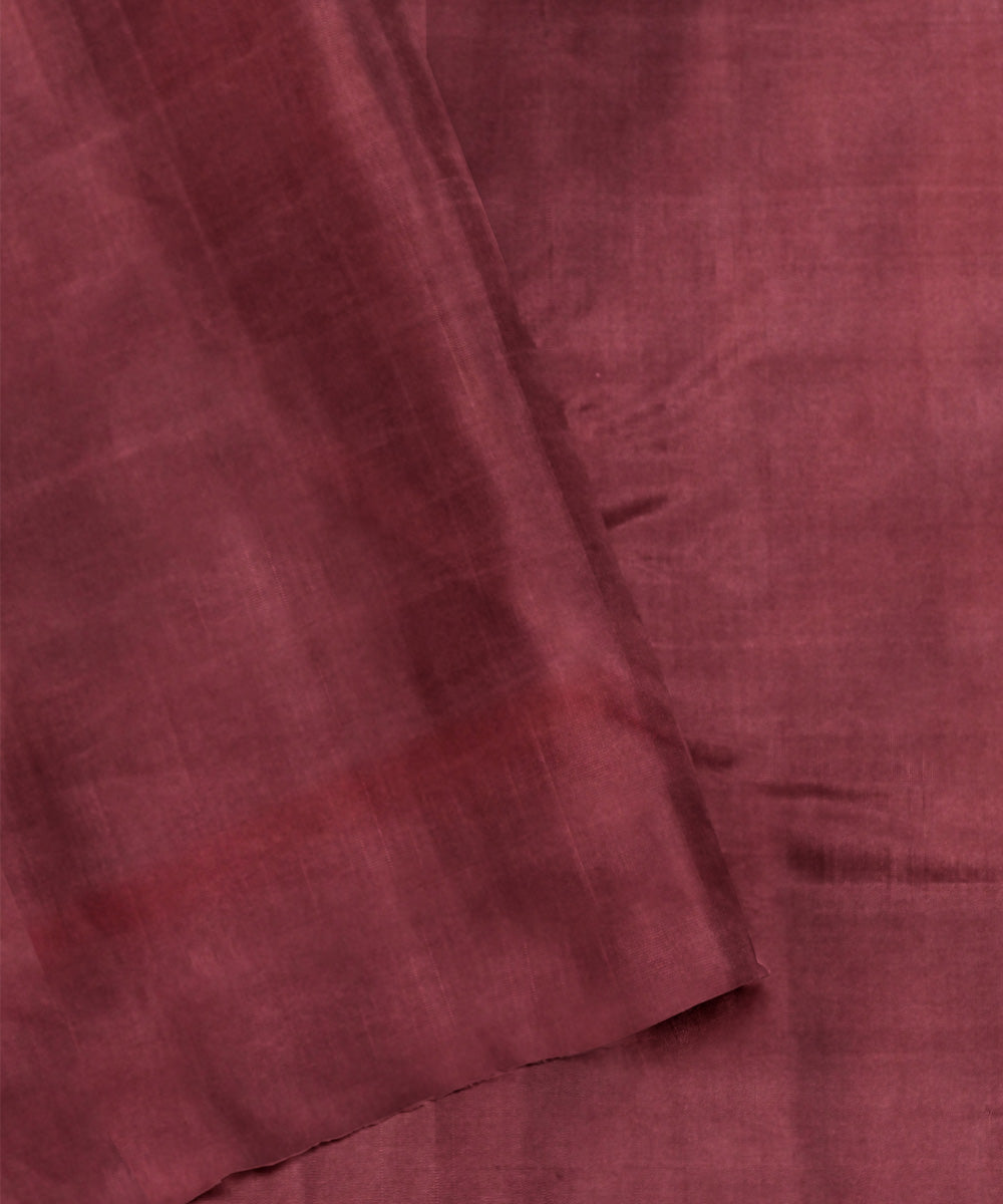 Dark red handwoven cotton patola saree