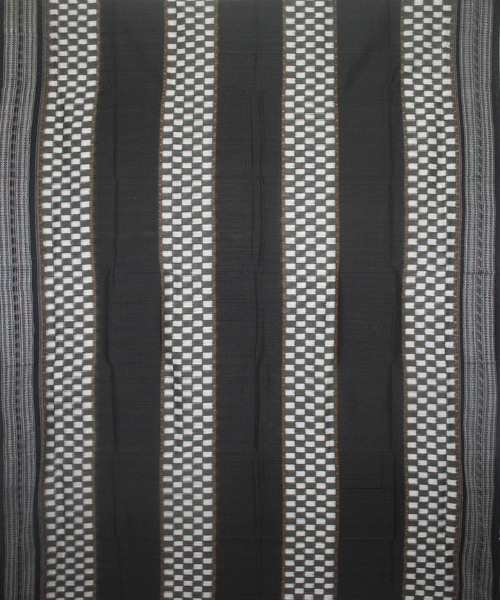 Grey Checker Handloom Pasapalli Cotton Saree
