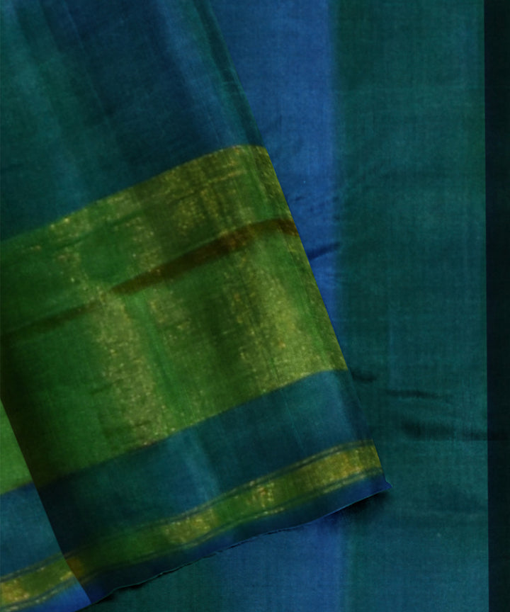 Navy blue handwoven silk patola saree