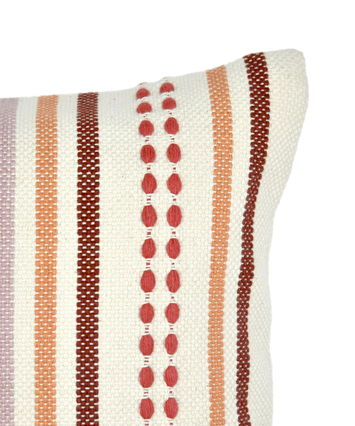 Multicolor handwoven cotton cushion cover