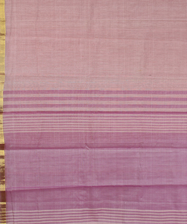Pink cotton handwoven karnataka silk saree