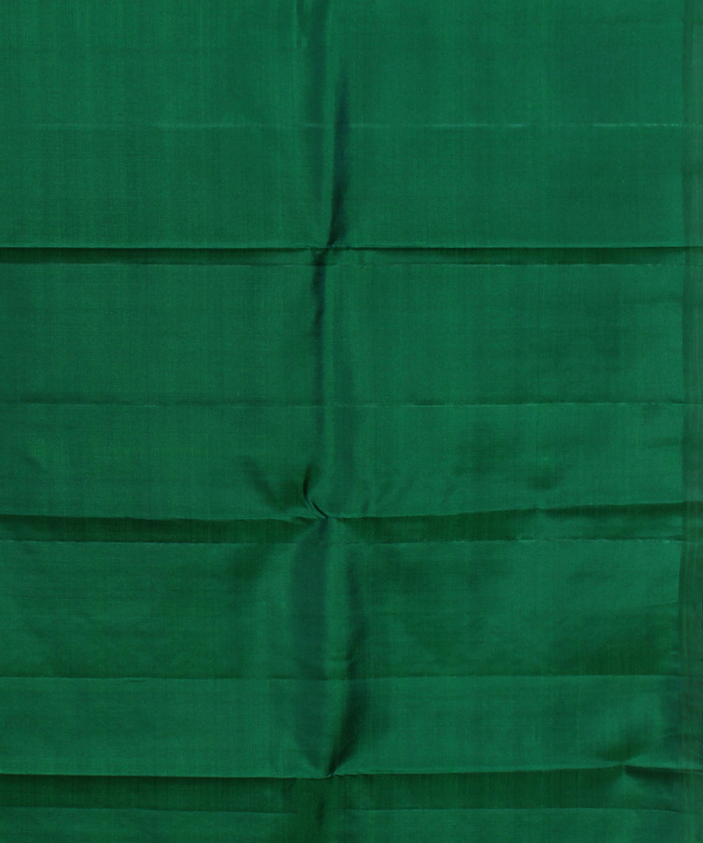 Red green handwoven karnataka brocade silk saree