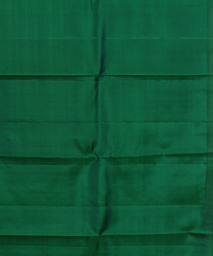 Red green handwoven karnataka brocade silk saree