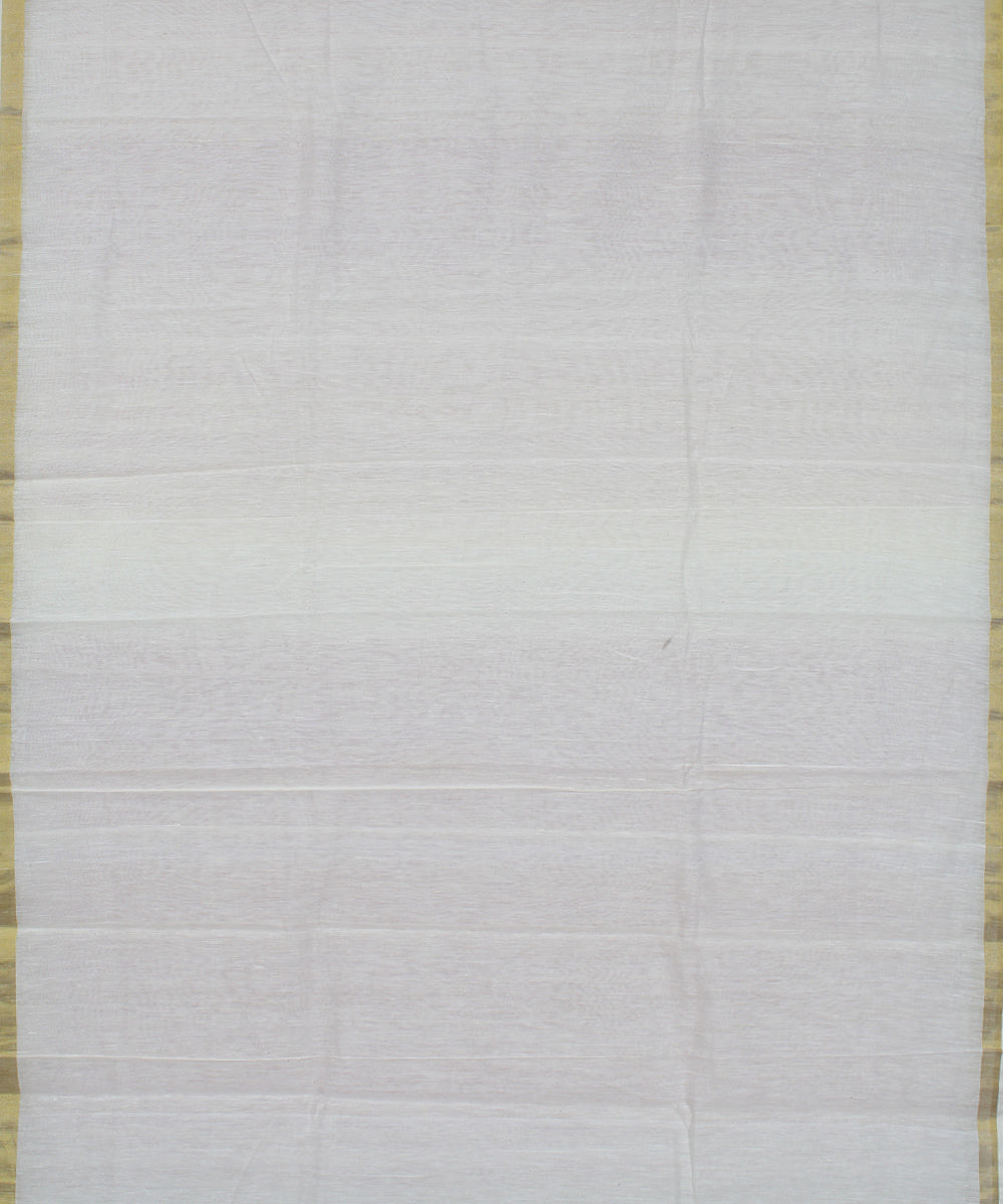 White light pink cotton karnataka handwoven saree