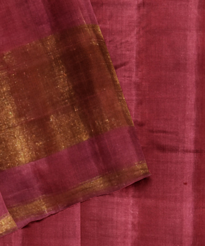 Peach silk handwoven patola saree