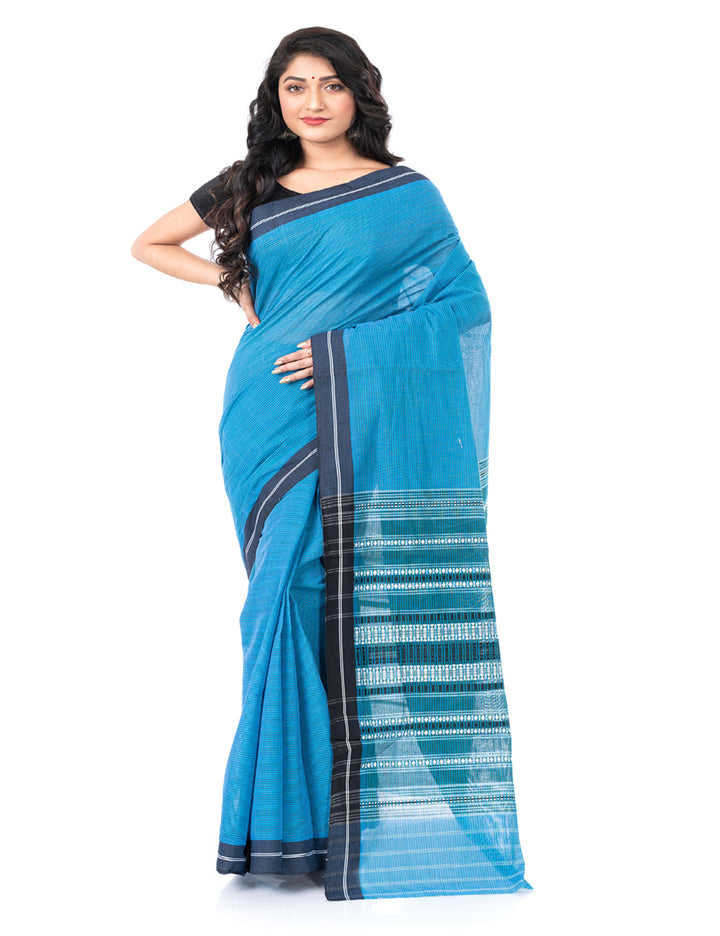 Sky blue handloom begumpuri cotton begumpur saree