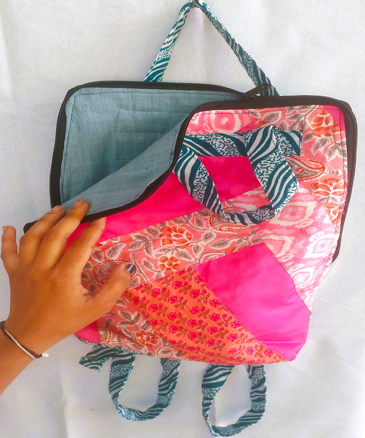 Pink handcrafted backpack