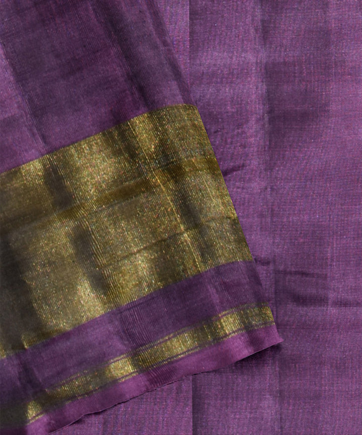 Purple green silk handwoven patola saree