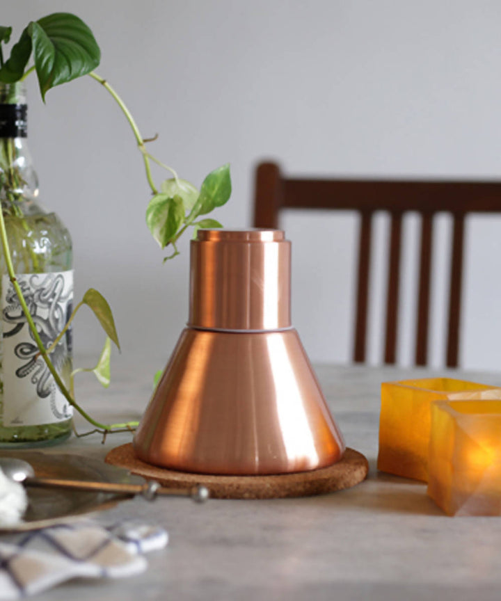 Handmade copper stout carafe