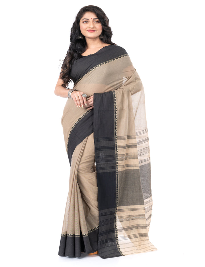 Brown handloom begumpuri cotton begumpur saree