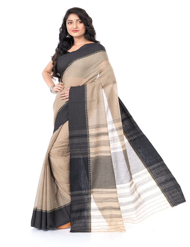 Brown handloom begumpuri cotton begumpur saree