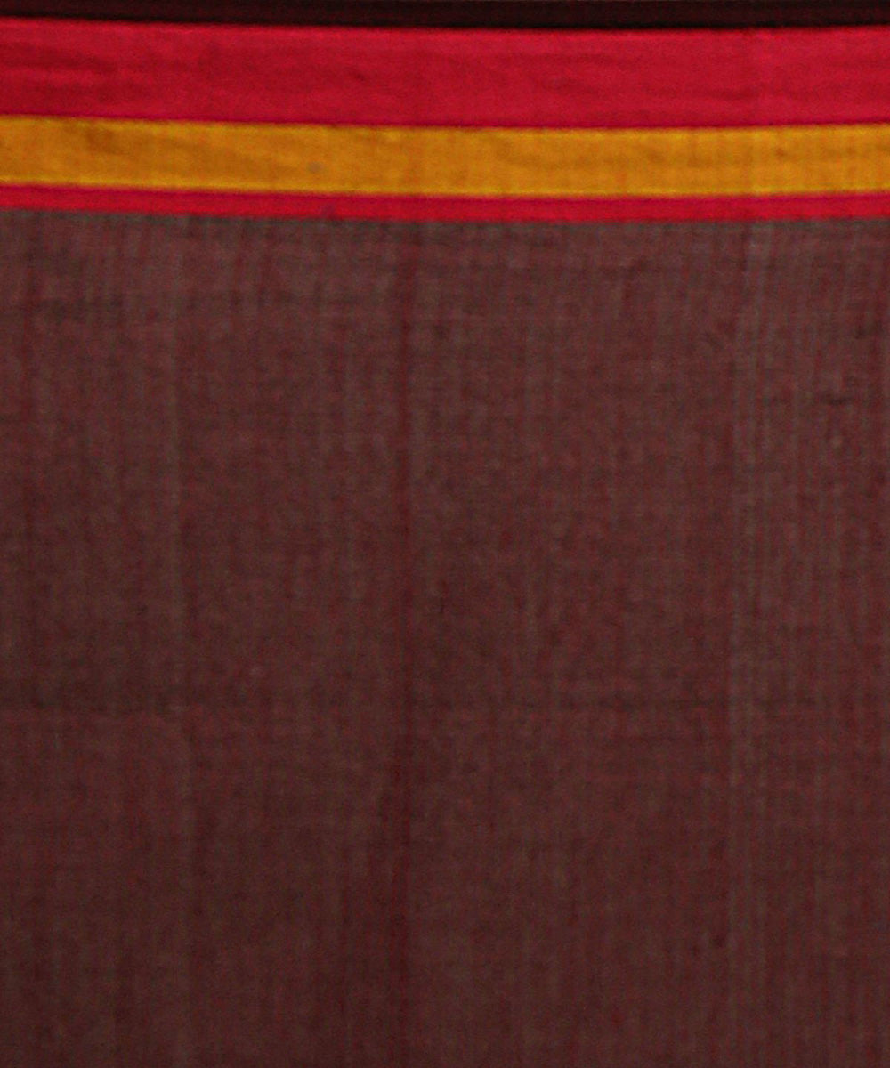 Black maroon handwoven begumpuri cotton bengal saree