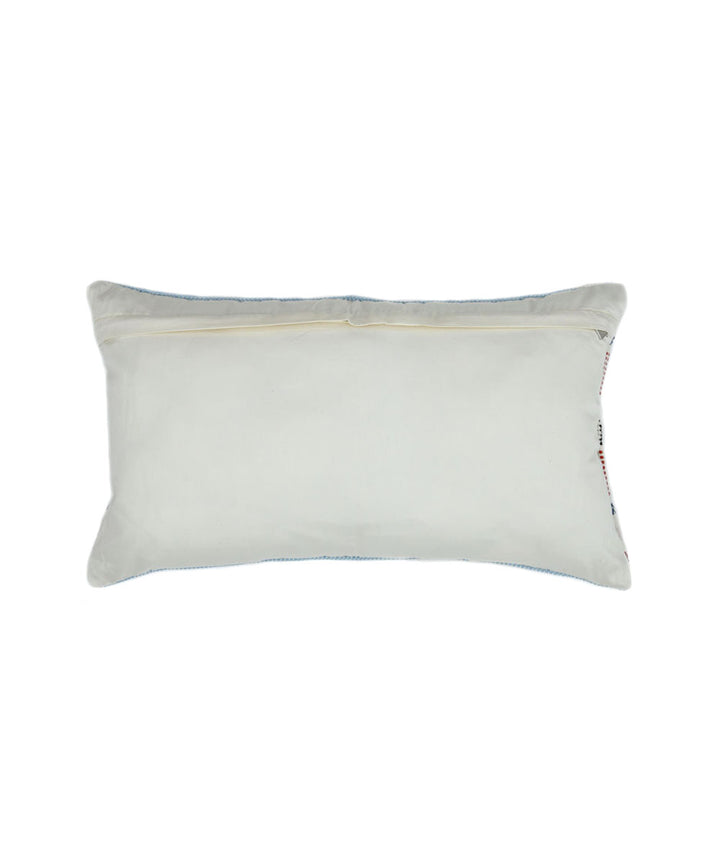 Multicolour handwoven cotton cushion cover