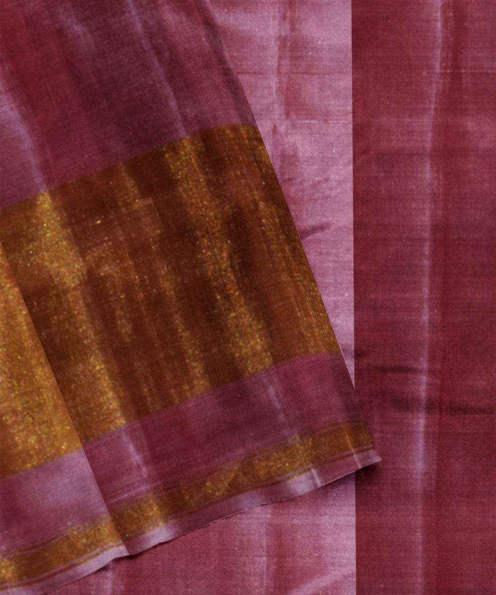 Mauve silk handwoven patola saree