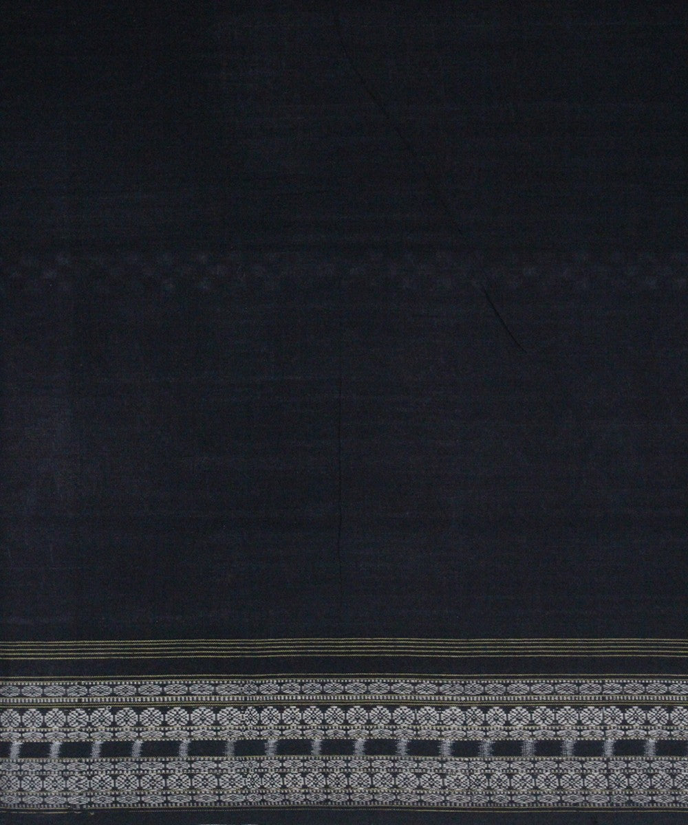 Handwoven Sambalpuri Cotton Saree Pink Black