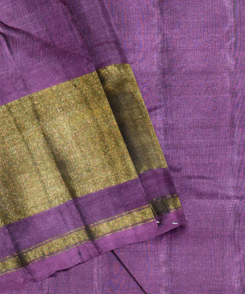 Purple silk handwoven patola saree