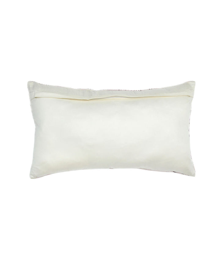 Sky blue white handwoven cotton cushion cover
