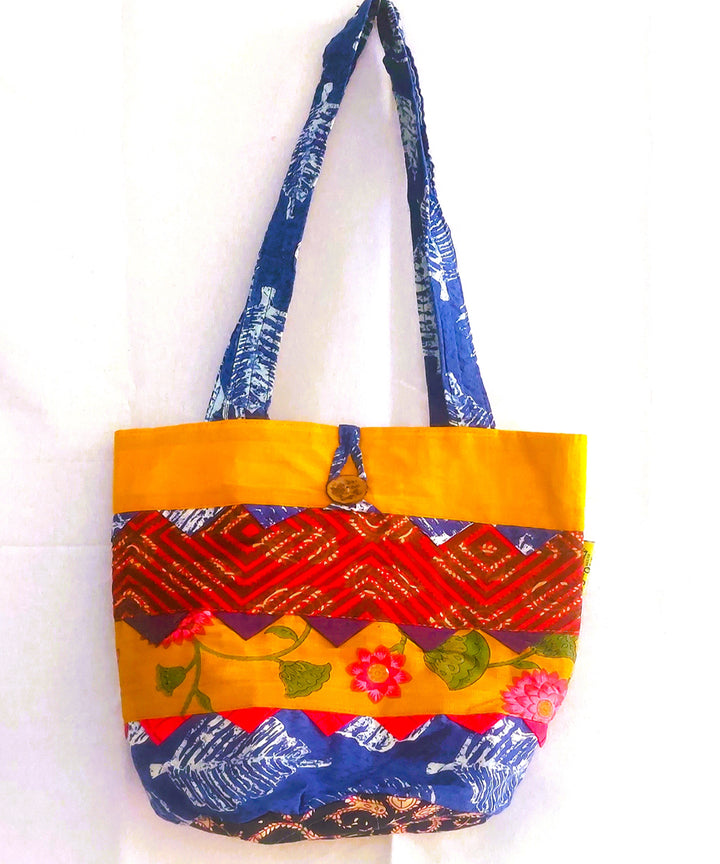 Multicolour handcrafted cotton bag
