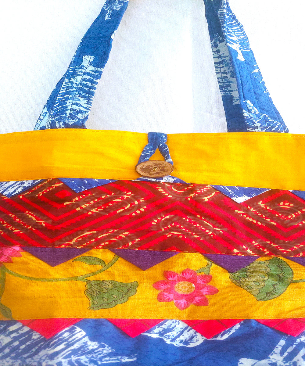Multicolour handcrafted cotton bag