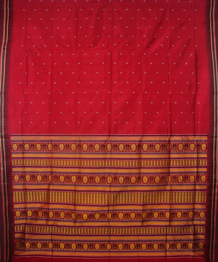 Dongaria Handloom Silk Saree Red Maroon