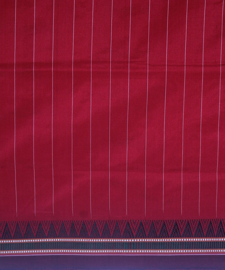 Dongaria Handloom Silk Saree Red Maroon