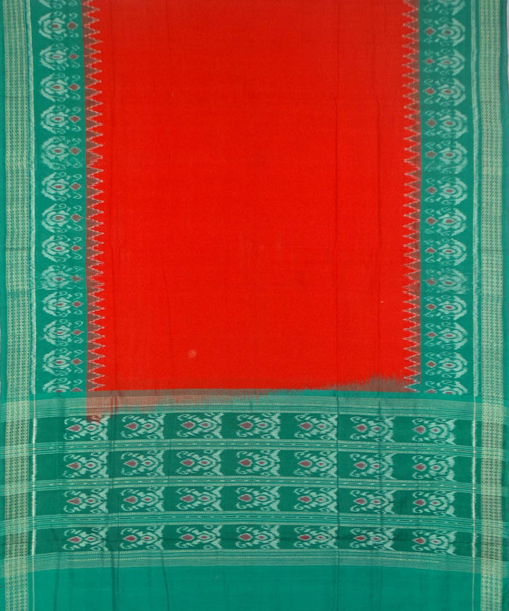 3pc Green red handwoven sambalpuri ikat cotton dress material