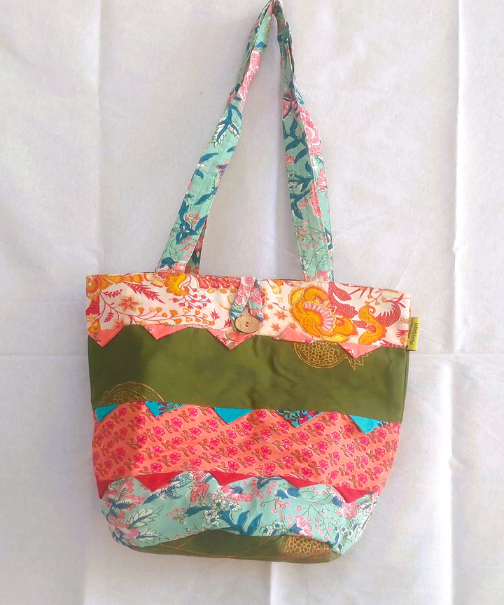 Multi color handcrafted cotton bag