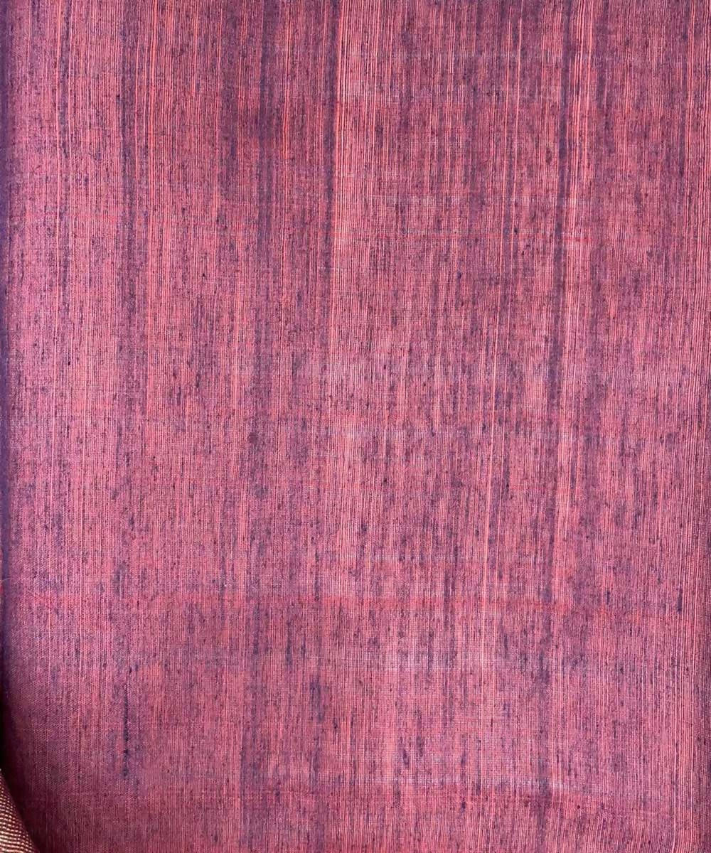 Multicolour handwoven temple border tussar silk saree