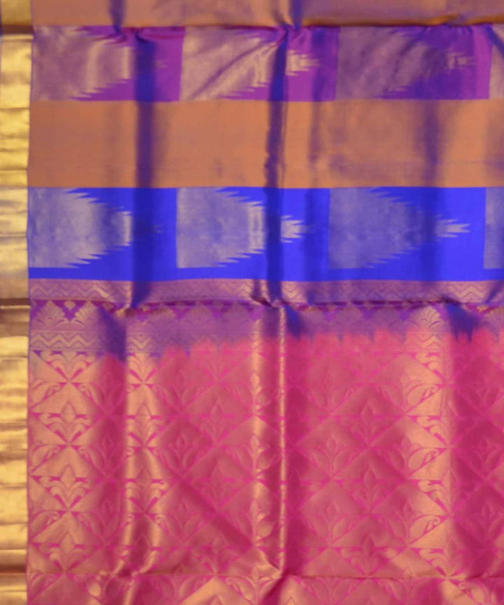 Multicolor Striped Handwoven Soft Silk Saree