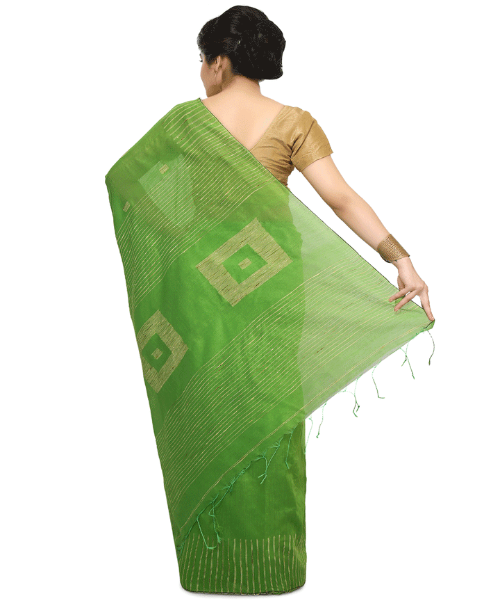 Green Bengal Handwoven Saree