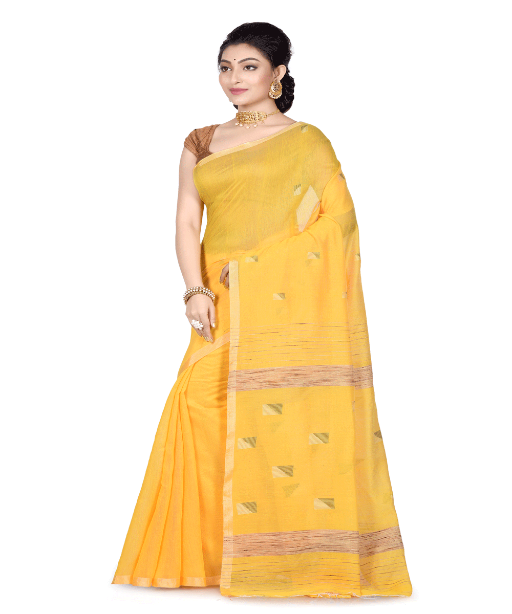 Bengal Handloom Yellow Saree