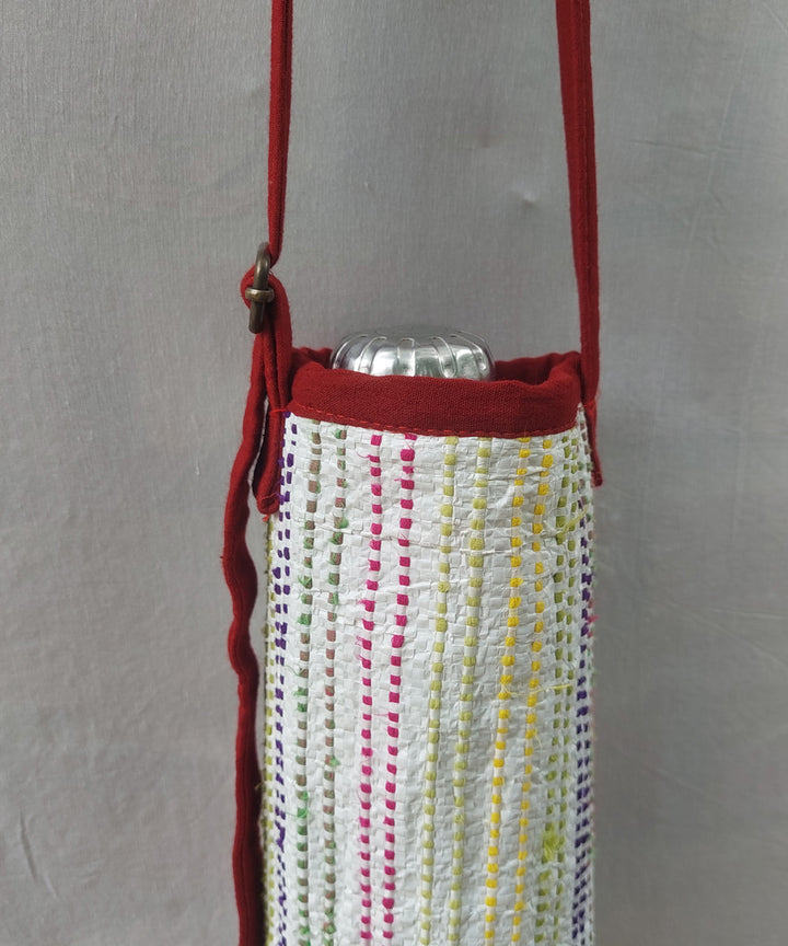 Brown handcrafted cotton bottle bag