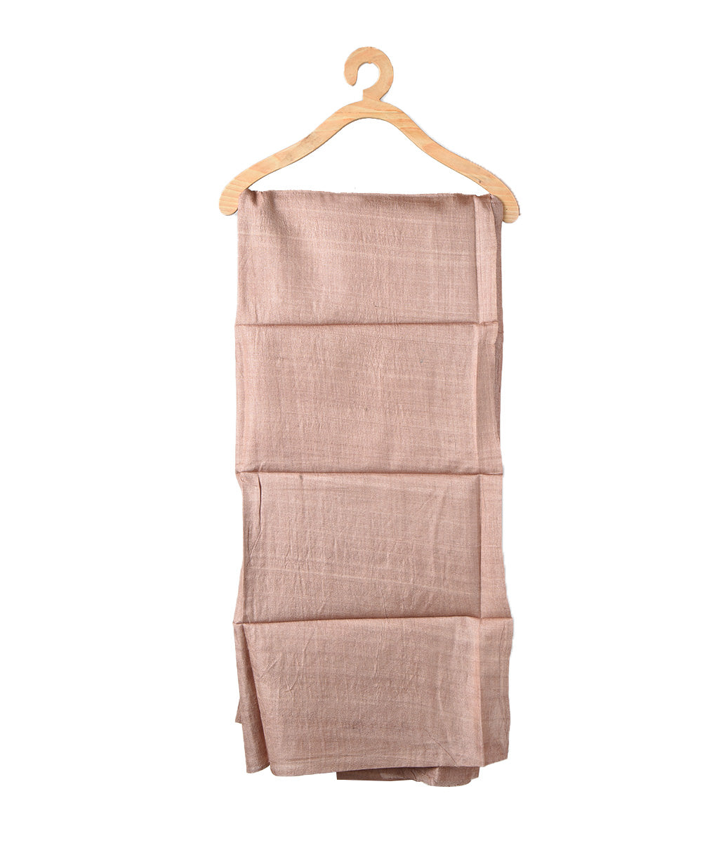 2.8m Beige handwoven tussar silk kurta material