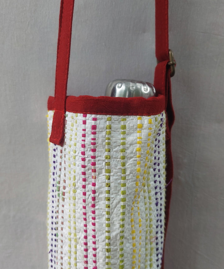 Brown handmade cotton bottle bag