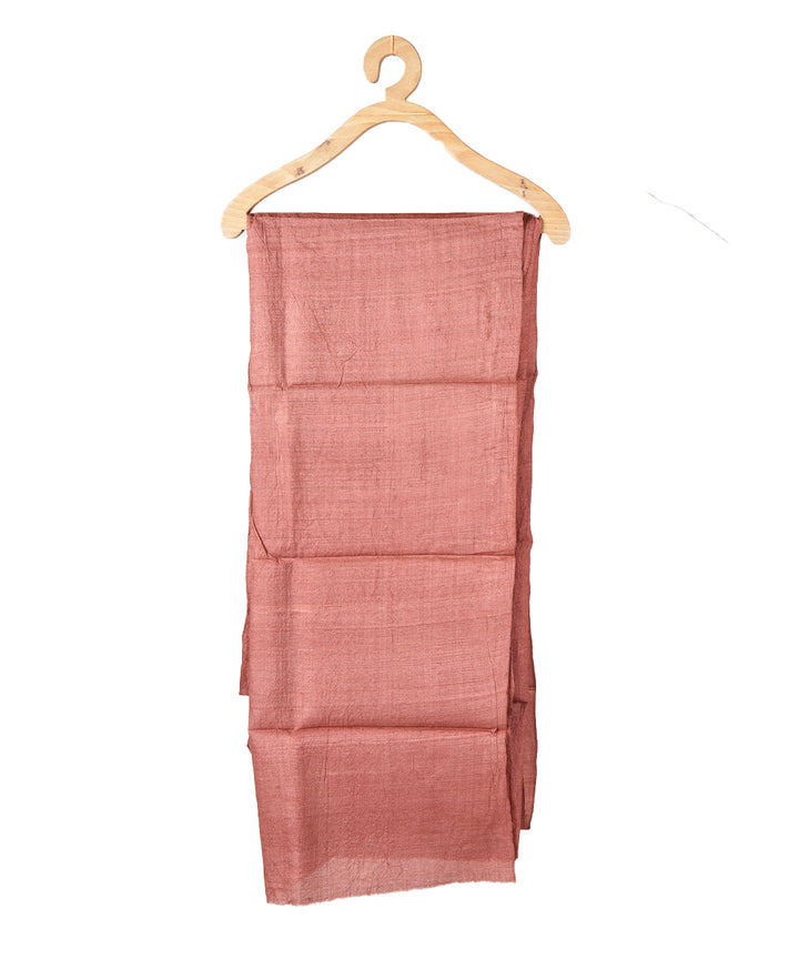 3m Brown hand woven tussar silk kurta material