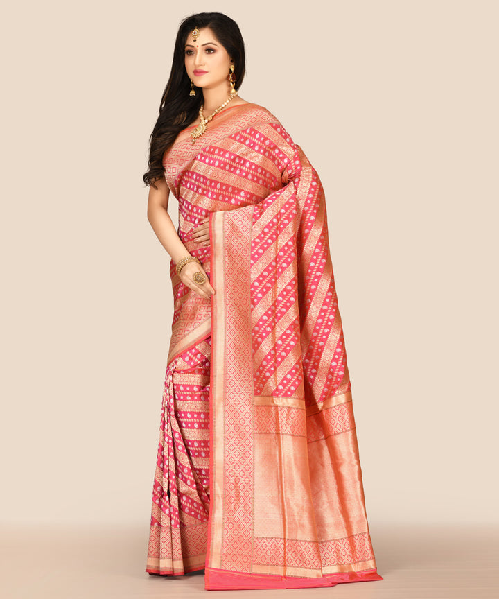 Red silk handwoven banarasi saree